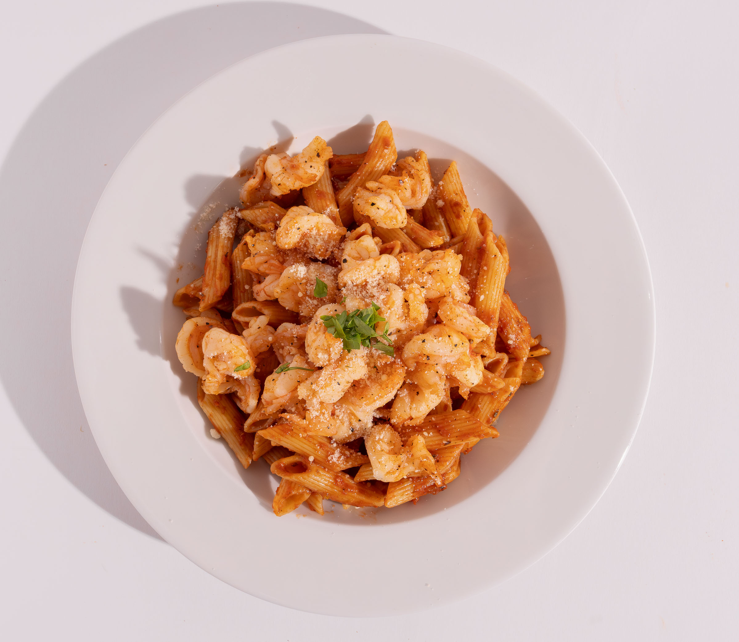 Shrimp Pasta With Marinara Sauce