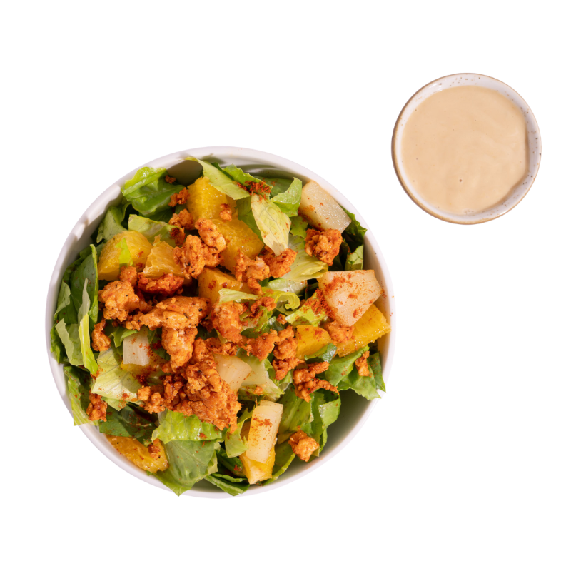 Pineapple With Orange And Chicken Salad
